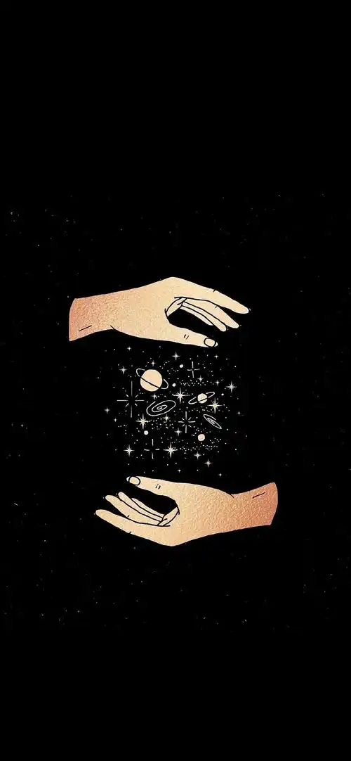 黑色壁纸渐变纯色/手绘壁纸/聊天背景/小清新ins/油画插画/锁屏壁纸