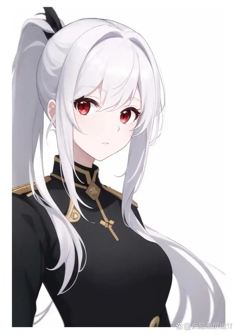 白发红瞳  女孩