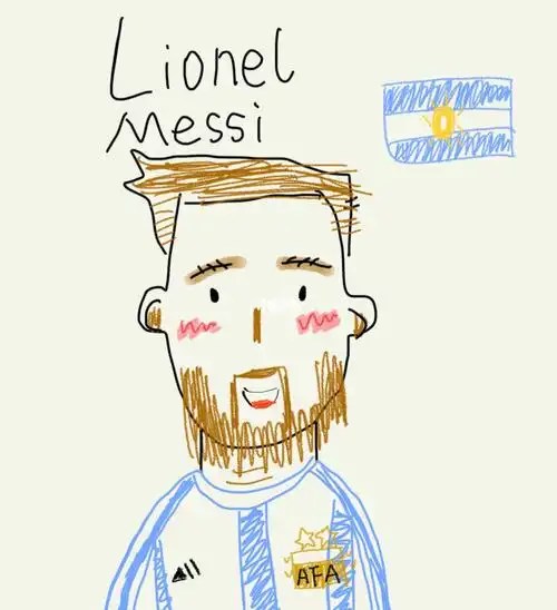 简易手绘版梅西