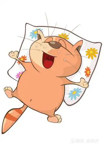 可爱的猫咪躺在枕头上