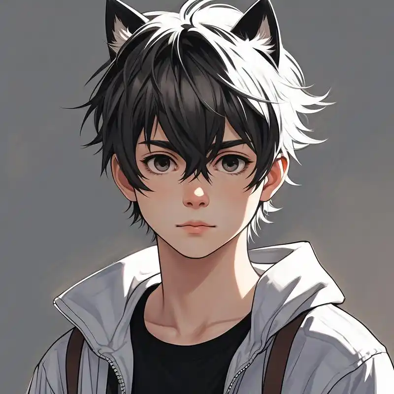 亲们,这次给大家带来的是超级帅气的二次元正太猫耳头像!