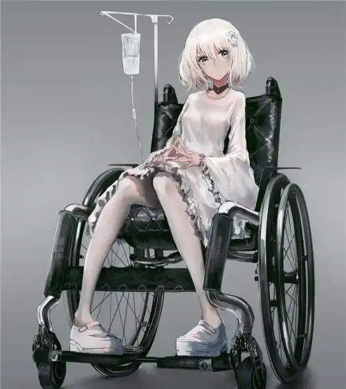 求一些动漫里坐轮椅银色头发的角色