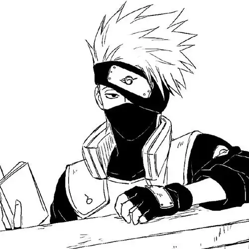 火影忍者#「 旗木卡卡西 」黑白漫头像#旗木卡卡西##漫画