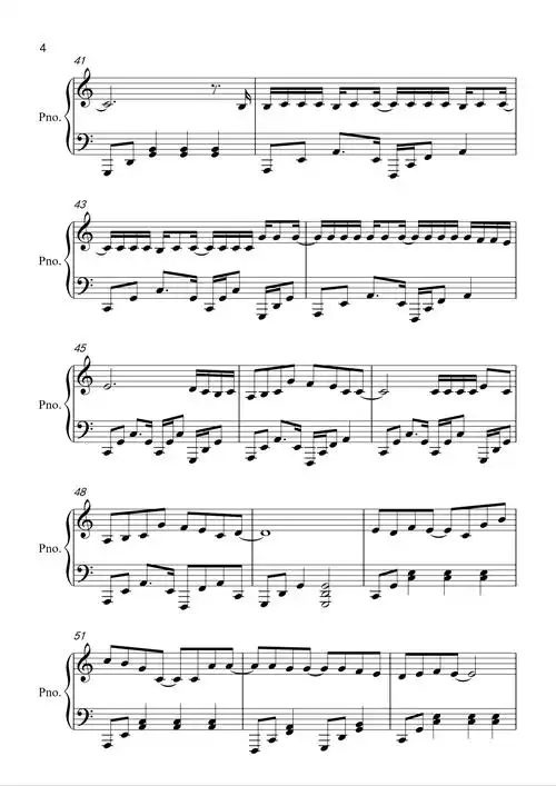 周杰伦【周杰伦《晴天》入门c调简单版钢琴谱】_在线免费打印下载-爱