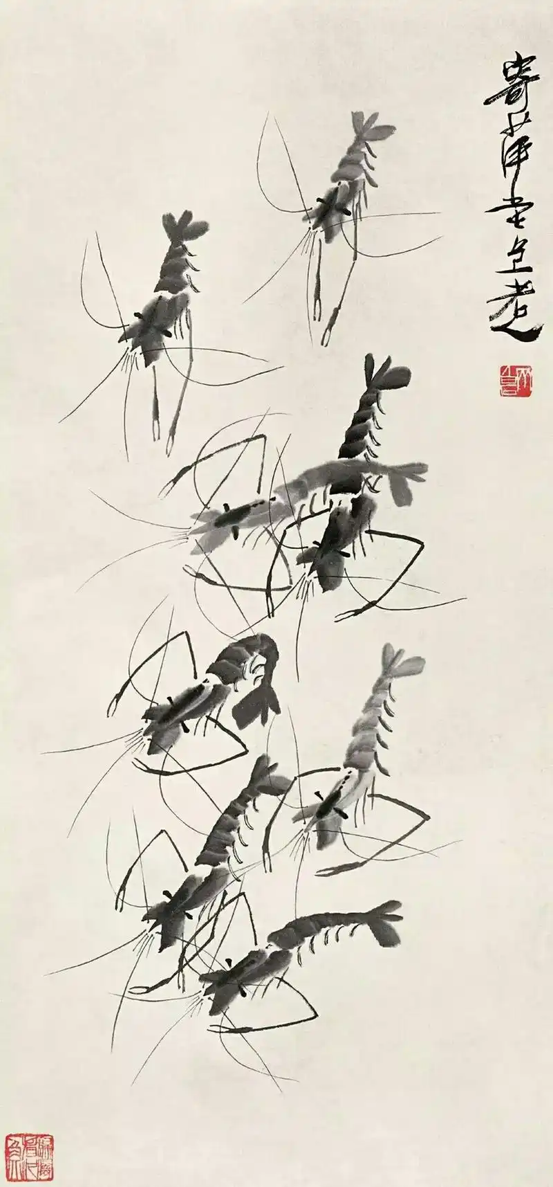 齐白石艺术基金投资人少白汤发周详解齐白石画的虾有多厉害