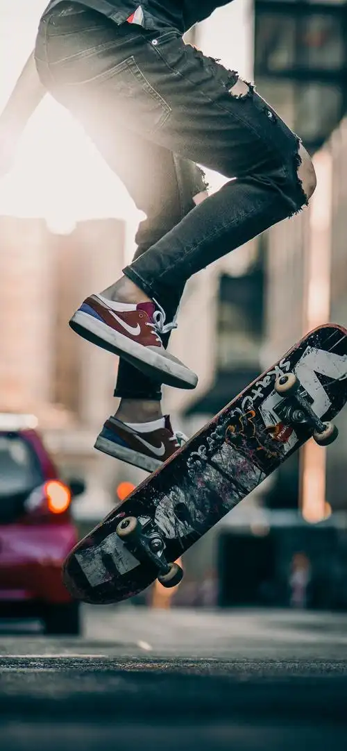 滑板创意帅气手机壁纸