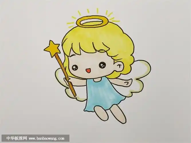 带翅膀的小天使简笔画