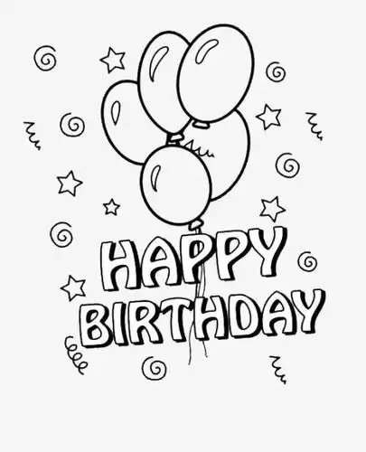 生日时的装饰简笔画