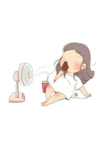 一个爱喝奶茶的胖女孩…可爱日常插画 by_lekha sukprasert