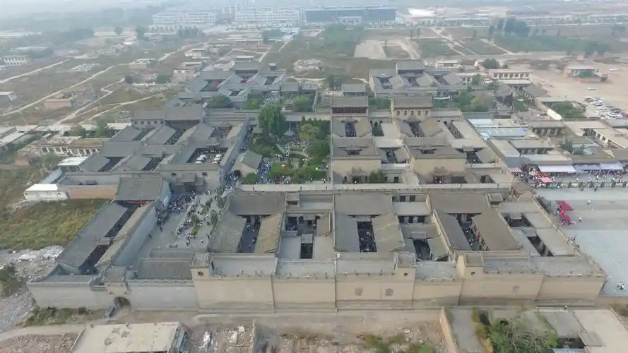 航拍国家级重点文物保护单位乔家大院