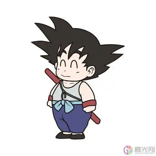 龙珠孙悟空头像简笔画