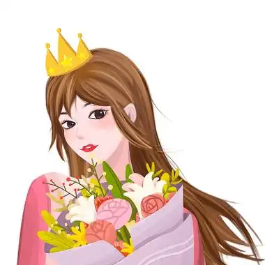 唯美女神38妇女节卡通人物38女生女神妇女节插画图片素材下载 - 觅