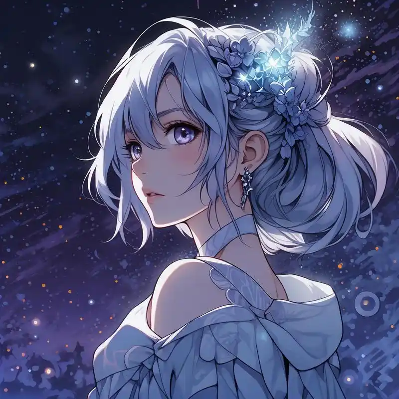 谁能拒绝这么梦幻的星空头像呢99,紫色和星空的搭配,简直不要太