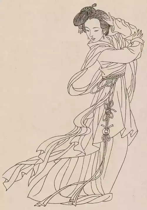 中国古代人物画,中国名画人物作品(中国古代人物白描画120幅欣赏)