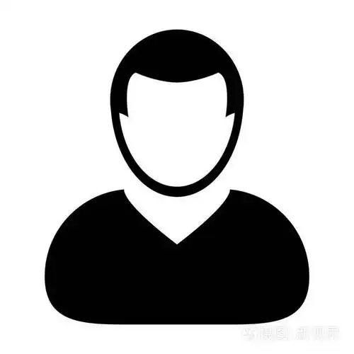 用户图标矢量男性符号轮廓头像标志在平面颜色标志符号象形插图