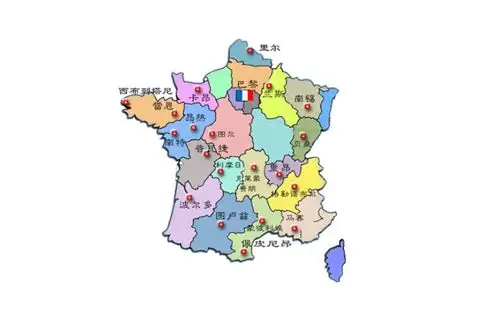 法国地图高清中文版