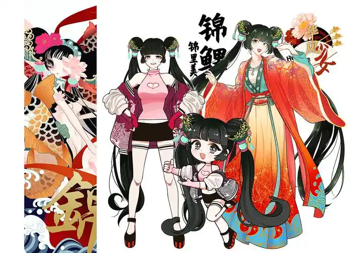 中华元素拟人大图集_华风少女中国娘-站酷zcool