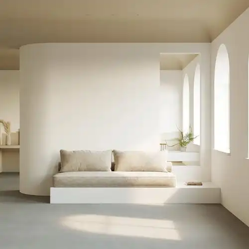 极简主义风格的暖白色住宅设计2