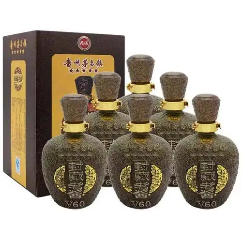 绝当〕市价1188元一箱6瓶贵州茅台镇封藏老酱酒v60 53°酱香型白酒