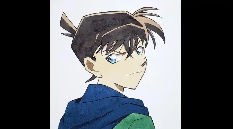 名侦探柯南# #0504工藤新一生日快乐# #水. 来自陈永平水彩 - 微博