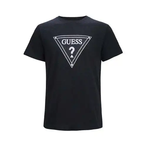 guess情侣款男士倒三角logo印花短袖t恤