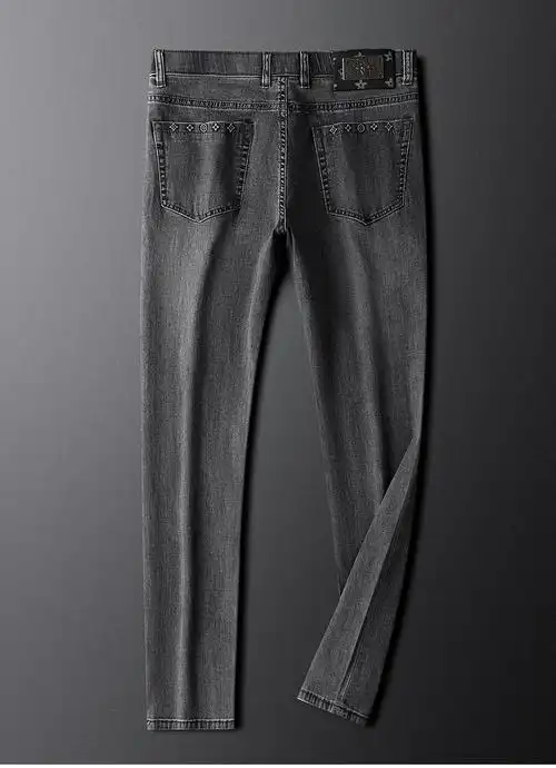 caitylotz轻奢高端品牌欧货烟灰色牛仔裤男舒适弹力中腰品质皮牌男士