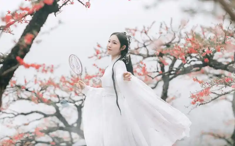 白衣美女仙气写真图片桌面壁纸