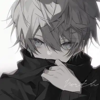 2024最新灰色头发动漫男生头像
