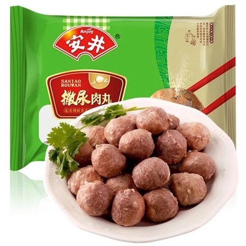新品安井撒尿肉丸500g装潮汕风味撒尿丸子关东煮麻辣烫火锅猪肉丸