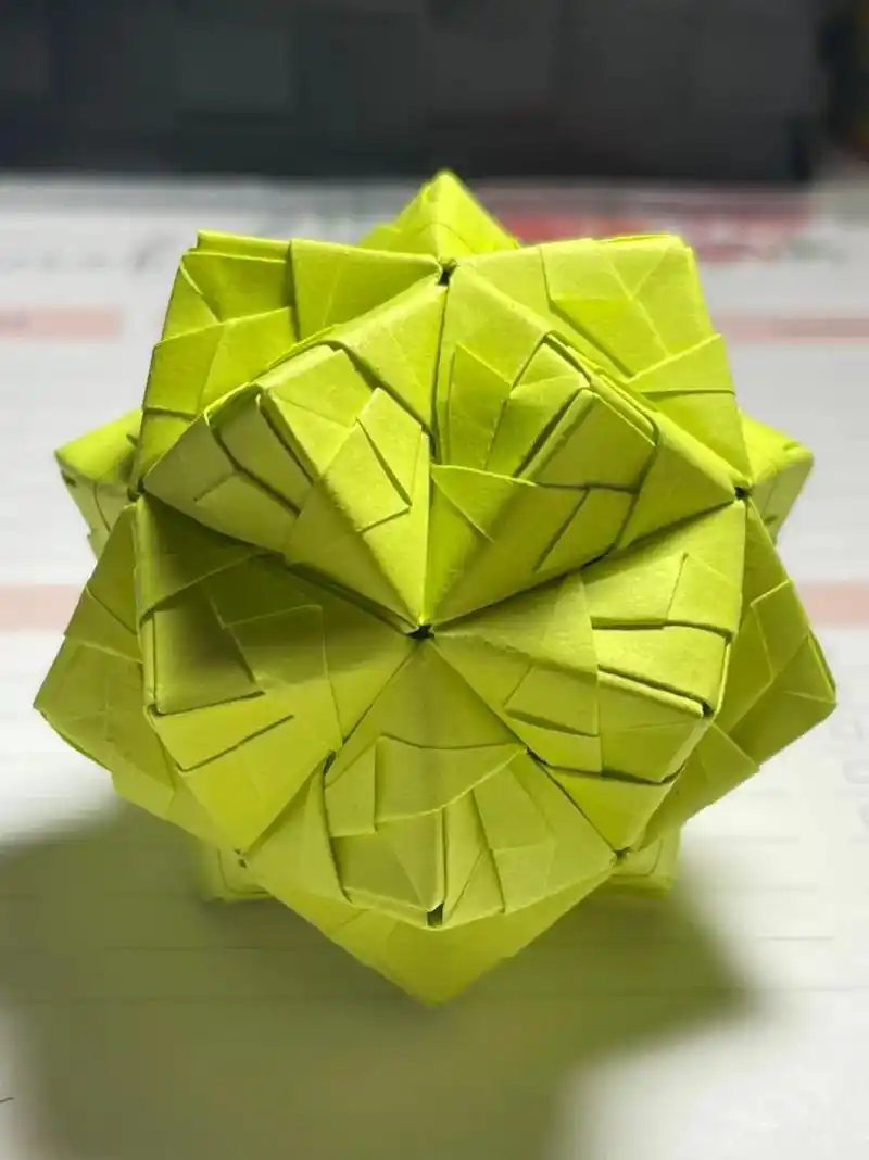 折花球#手工折纸 #折纸花球 - 抖音