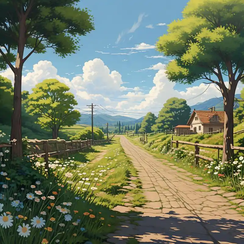 94 每一处风景都仿佛宫崎骏的动画世界,色彩温柔又治愈.