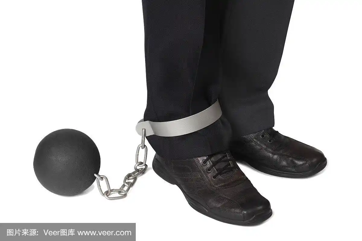 男商人,锁链,链,犯人,四肢