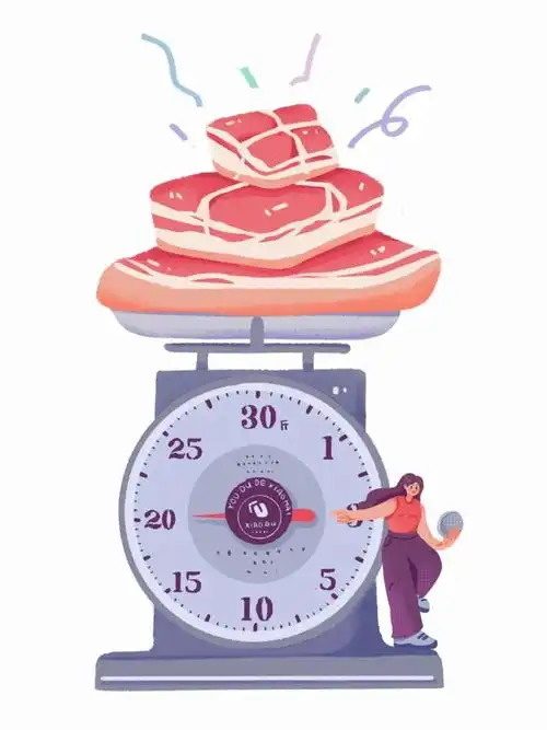 插画庆祝自己成功减肥20斤