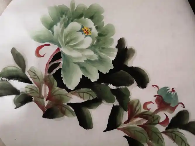 绿色牡丹,淡雅清新