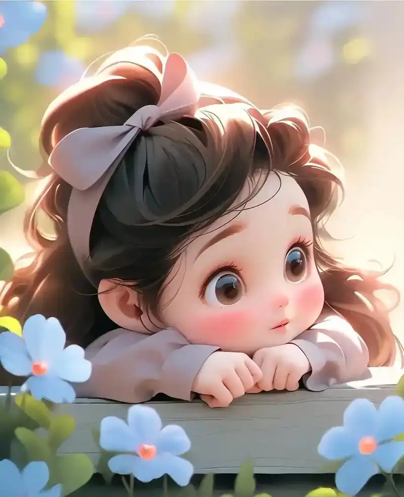 治愈系萌娃娃#漫画女孩 #二次元 #卡姿兰大眼睛 #好看的动 - 抖音