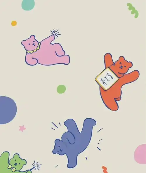 苹果手表壁纸系列可爱小熊