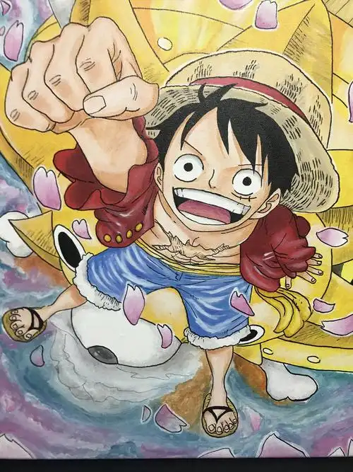 海贼王-丙烯手绘|动漫|单幅漫画|长得一脸的有文化 - 原创作品 - 站酷