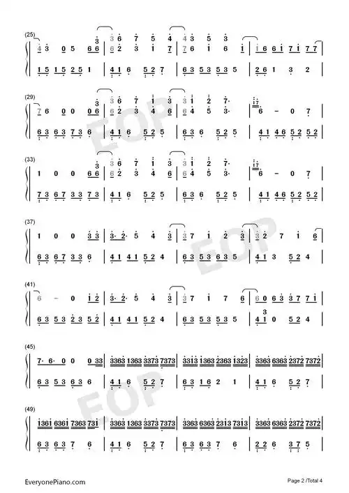 撒野同人歌曲双手简谱预览 (共4张)下载试用热爱105°c的你-原调简单