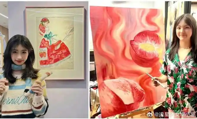 王诗龄的画90冯小刚女儿的画