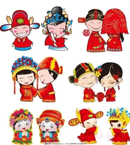 卡通新娘新郎头像图片大全