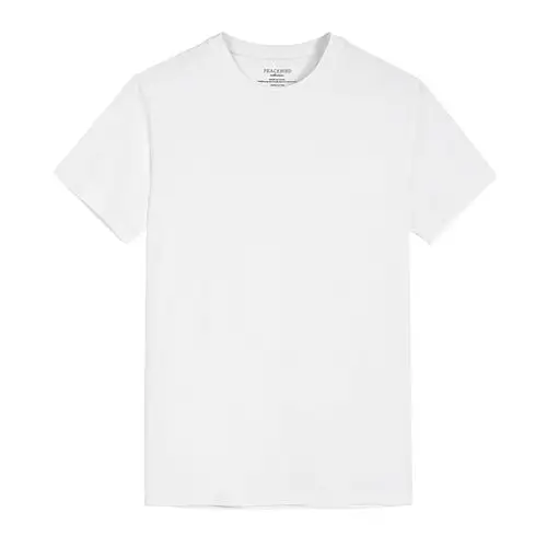 太平鸟男装夏超火cec短袖男夏装纯白色弹力圆领t恤修身打底衫