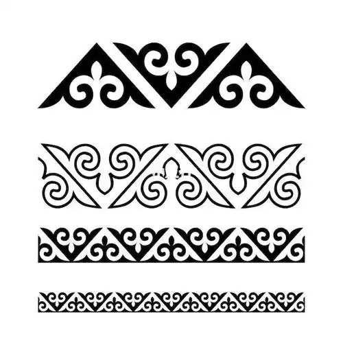 一组基础的哈萨克花纹素材oyu7869