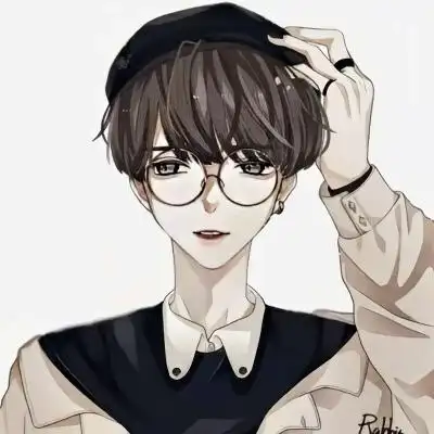 戴眼镜系动漫男头像
