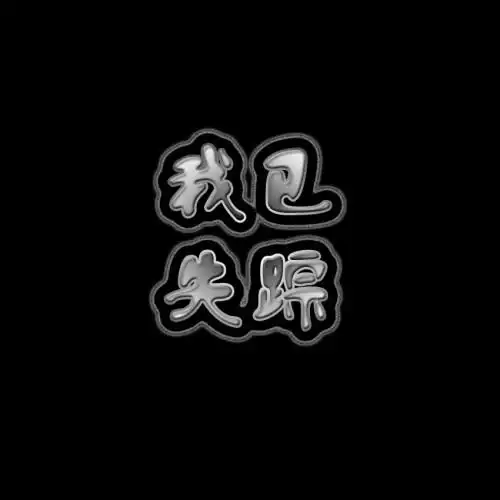 麻烦你帮我制作"我已失踪"的四个字的图片 背景要黑色的!