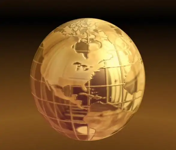 旋转的金色地球