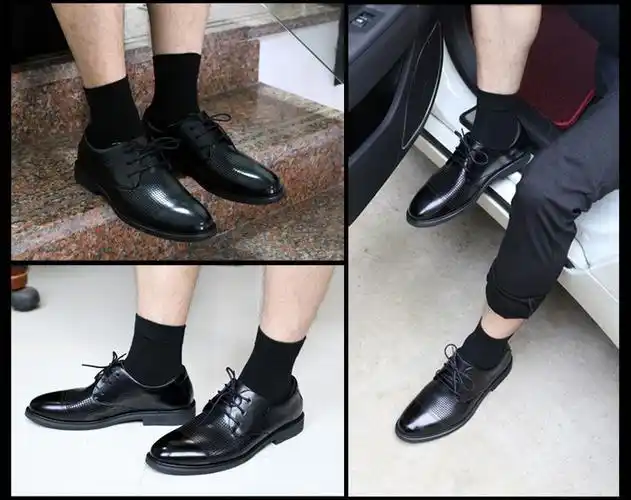 中筒皮鞋长袜冬厚商务正装薄短袜白色6双白色6双白色男h249夏秋中筒袜