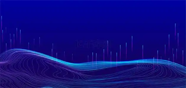 简约抽象线条蓝色大气商务科技海报背景科技年会蓝色大气科技年会海报