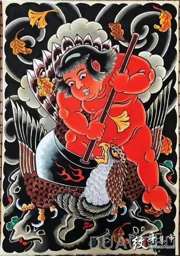 日式纹身手稿老传统版雾刹车印满背花臂花腿包臂素材