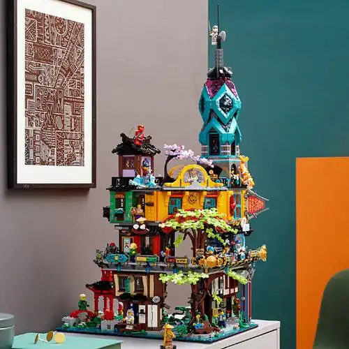 幻影忍者花园城市乐高积木总部大楼男孩子组装塑料积木