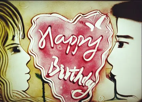 [学员作品]成人表演班·李文倩沙画第十二课彩沙动态《生日快乐》